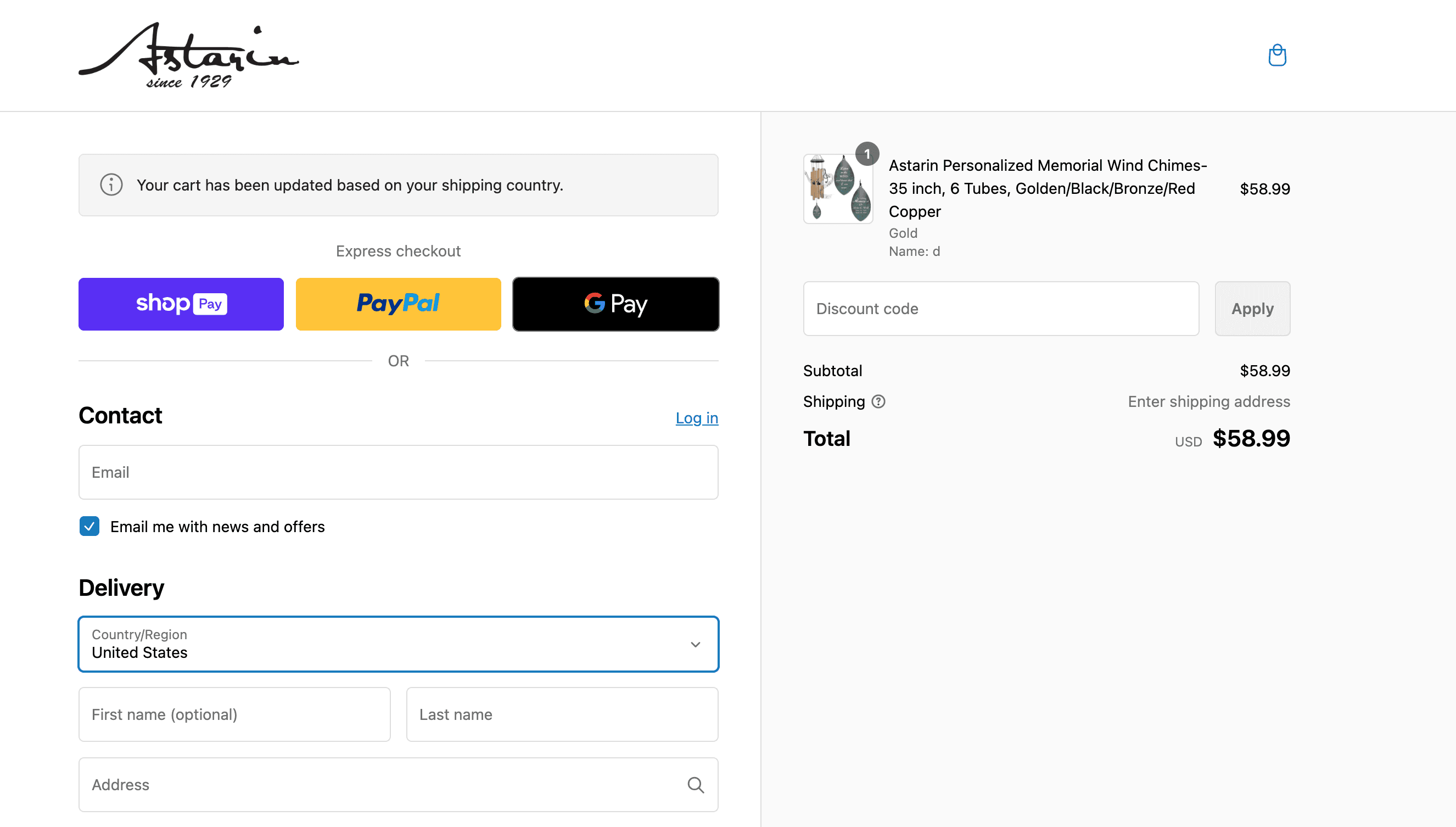 How to apply Astarin coupon code